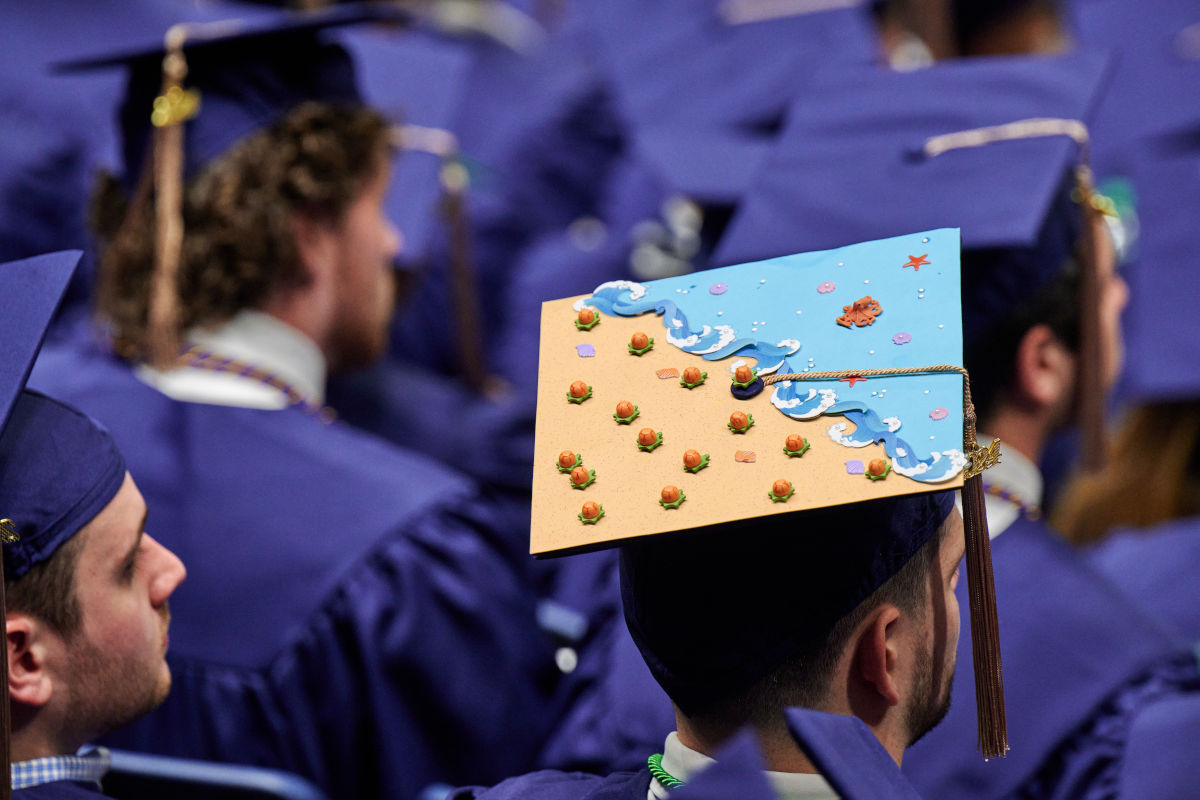 students at the commencement ceremony